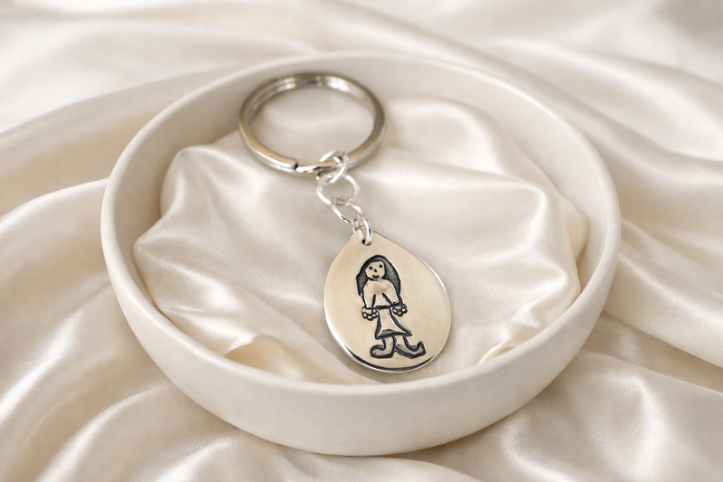 Drawing on a keyring