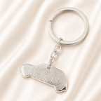 Personalised Fingerprint Teardrop Keyring 2