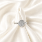 Personalised Heart Fingerprint Ring On Lady