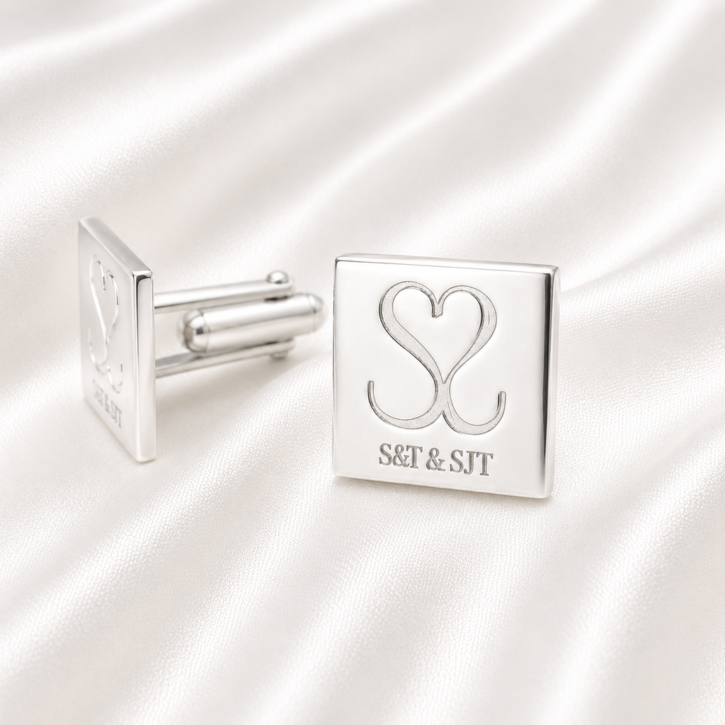 Personalised Oval Personalised Drawing Cufflinks