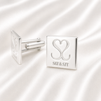 Personalised Oval Personalised Drawing Cufflinks