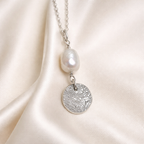 Personalised Gold Pearl Fingerprint Necklace