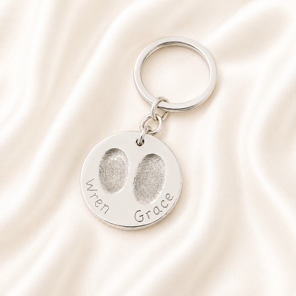 Personalised Teardrop Fingerprint Keyring