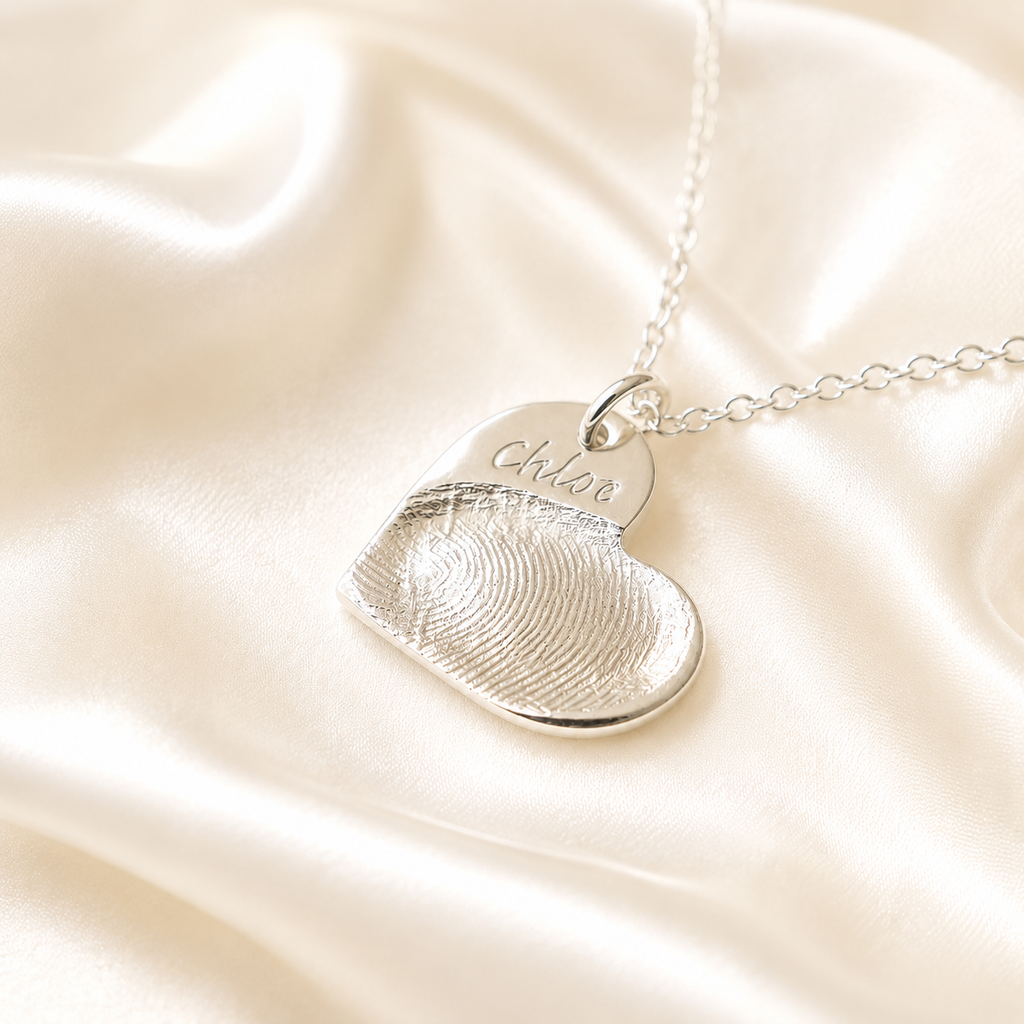 Personalised Fingerprint Heart Necklace