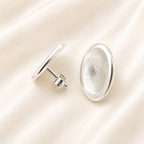 Personalised Oval Fingerprint Studs