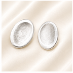 Personalised Fingerprint Oval Studs 1