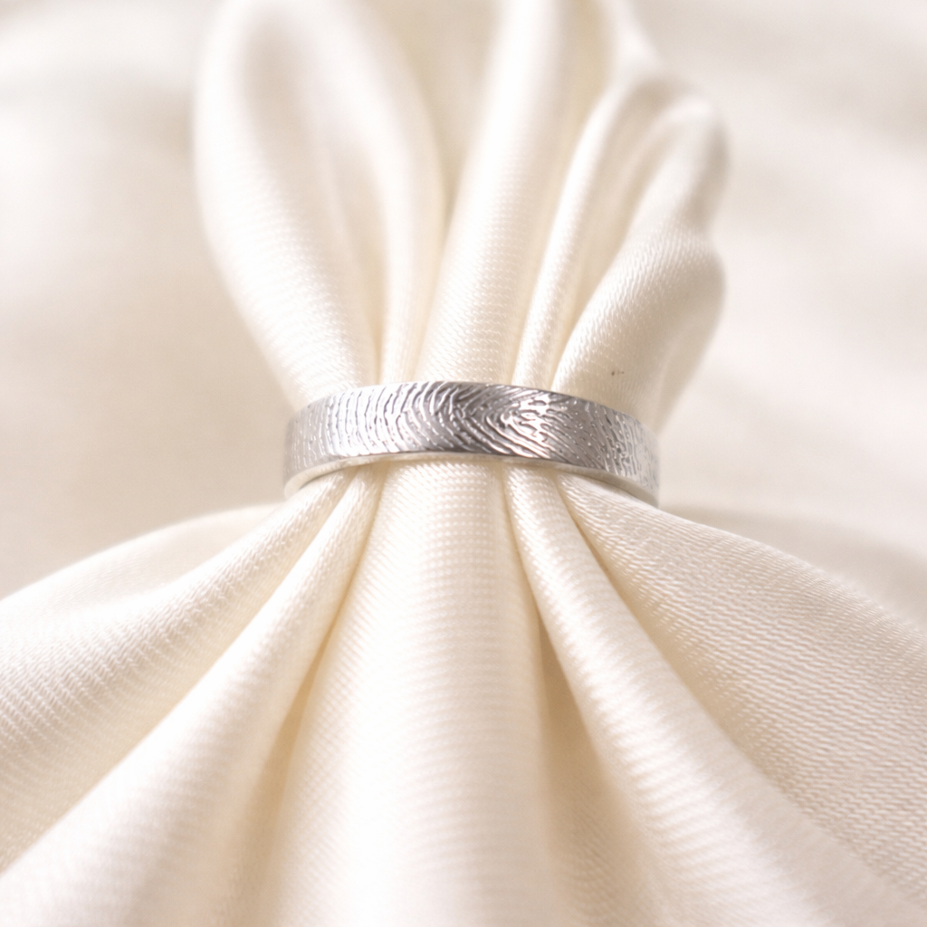 Fingerprint on a silver band