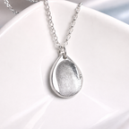 Fingerprint teardrop necklace