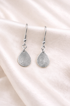 Personalised Silver teardrop earrings