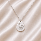 Personalised Handprint Footprint Teardrop Necklace