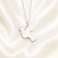 Dove shape hidden ashes memorial pendant
