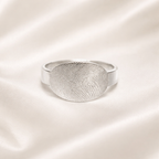 Personalised Oval Fingerprint Ring