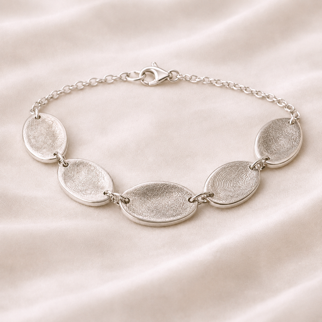 Personalised Fingeprint Oval Bracelet8