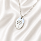Personalised Small Oval Pawprint Bracelet 2