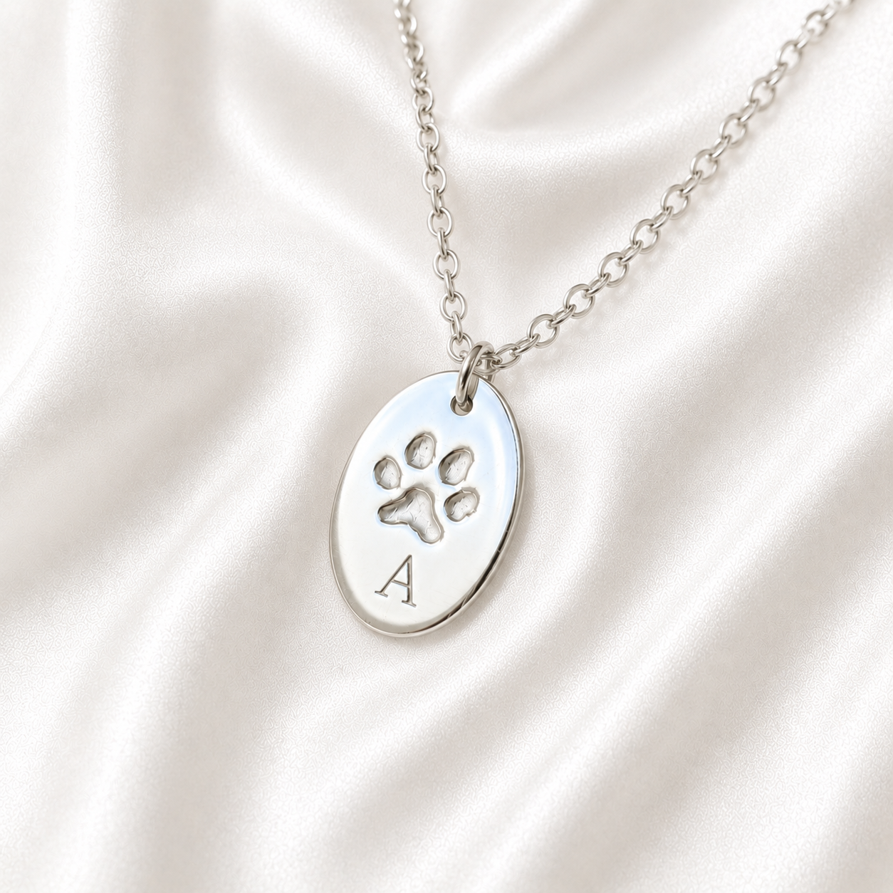 Personalised Small Oval Pawprint Bracelet 2