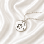 Personalised Circular Pawprint Necklace