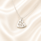 Personalised Pawprint Heart Necklace 3