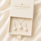 Pear earrings and necklace set
