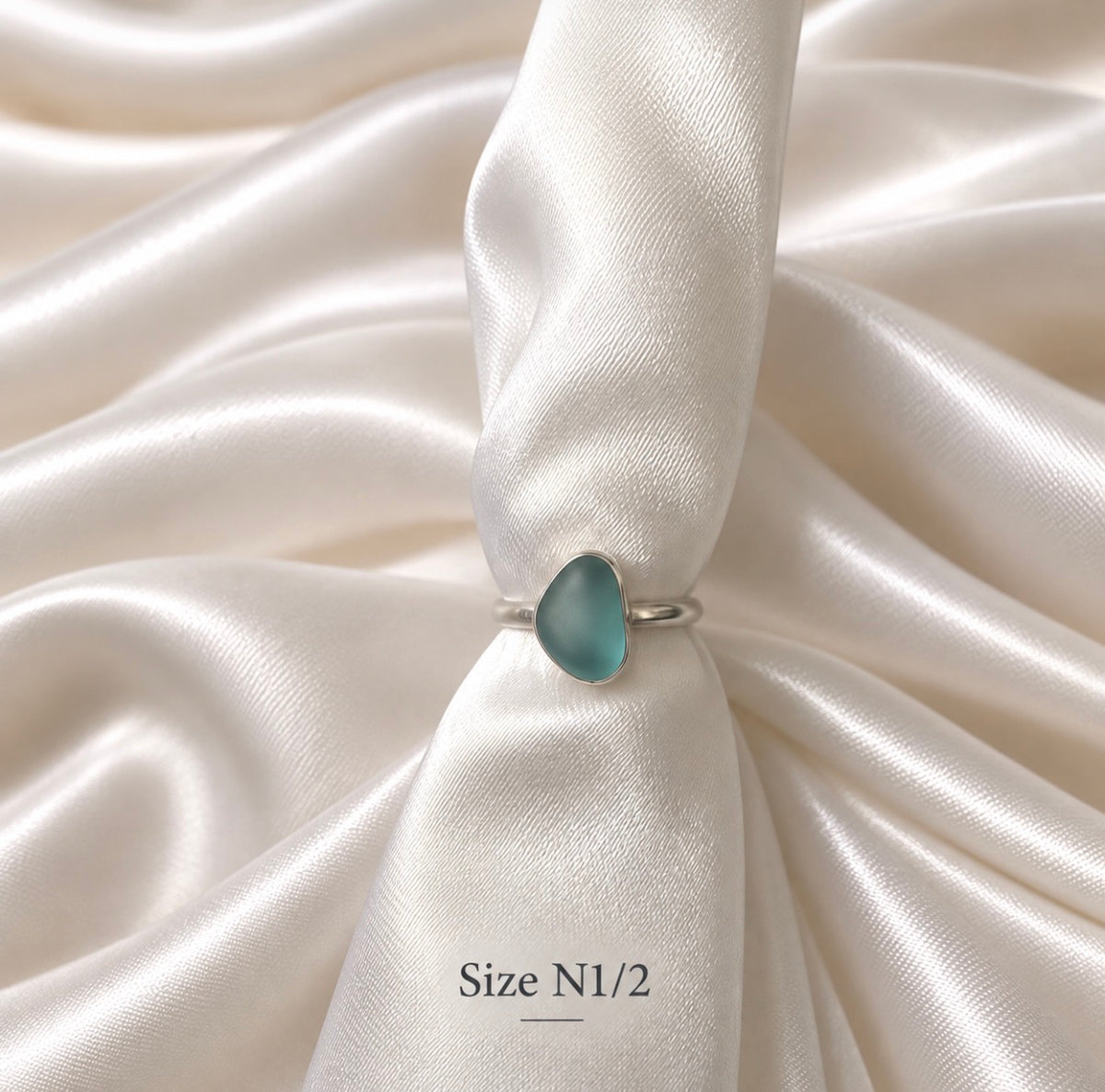 Seaglass Ring - Size N1/2