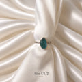 Sea Blue Seaglass Ring - Size U 1/2