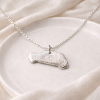 Personalised fingerprint car necklace