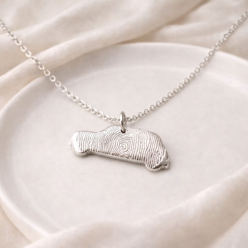 Personalised fingerprint car necklace