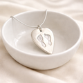 Personalised Silver Plectrum With Footprints