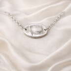 Personalised Oval Fingerprint Bracelet On Woman 4