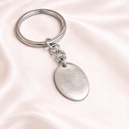 Personalised Fingerprint Oval Keyring