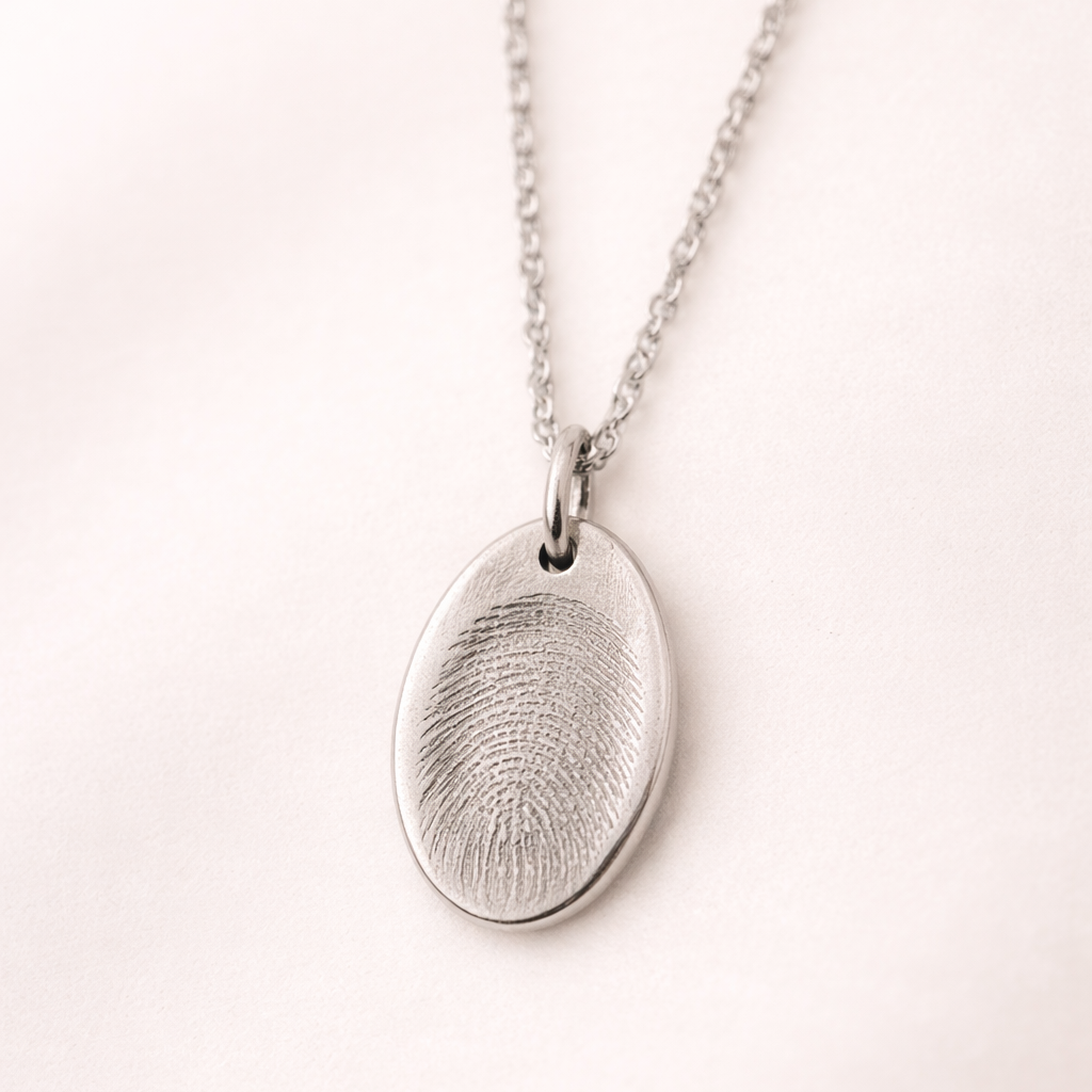oval fingerprint pendant